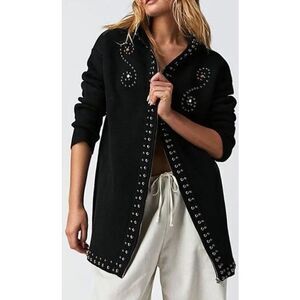 Free People/ Understated Studded Charm Hoodie